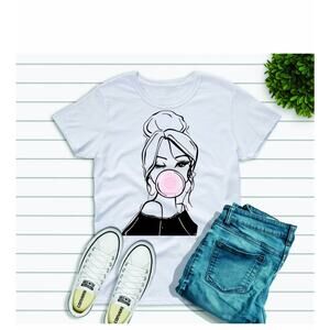 T-shirt Crewneck Bubblegum Princess cut fitted - Size PM